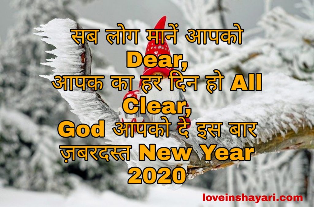Happy new year shayari image